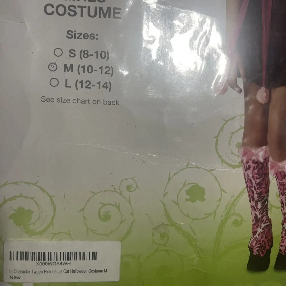 InCharacter Size Medium 10-12 Cat Kutie Kitten Girls Tween Costume Pink Leopard